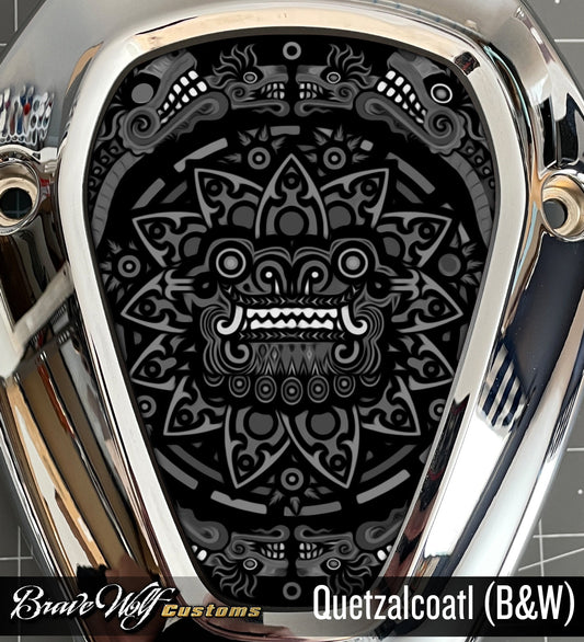 Challenger V-Cover Decal - Quetzalcoatl (B&W)