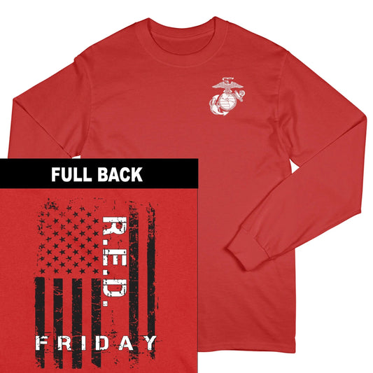 Marines R.E.D. Friday 2-Sided Long Sleeve Tee