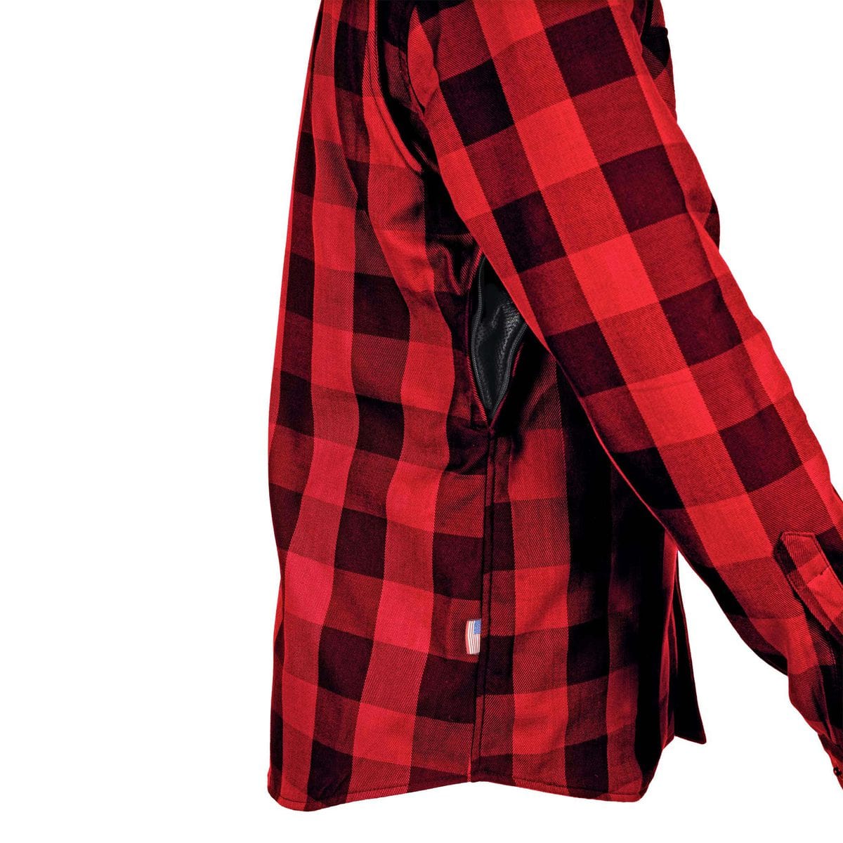 Protective Flannel Shirt - Red Checkered with Pads