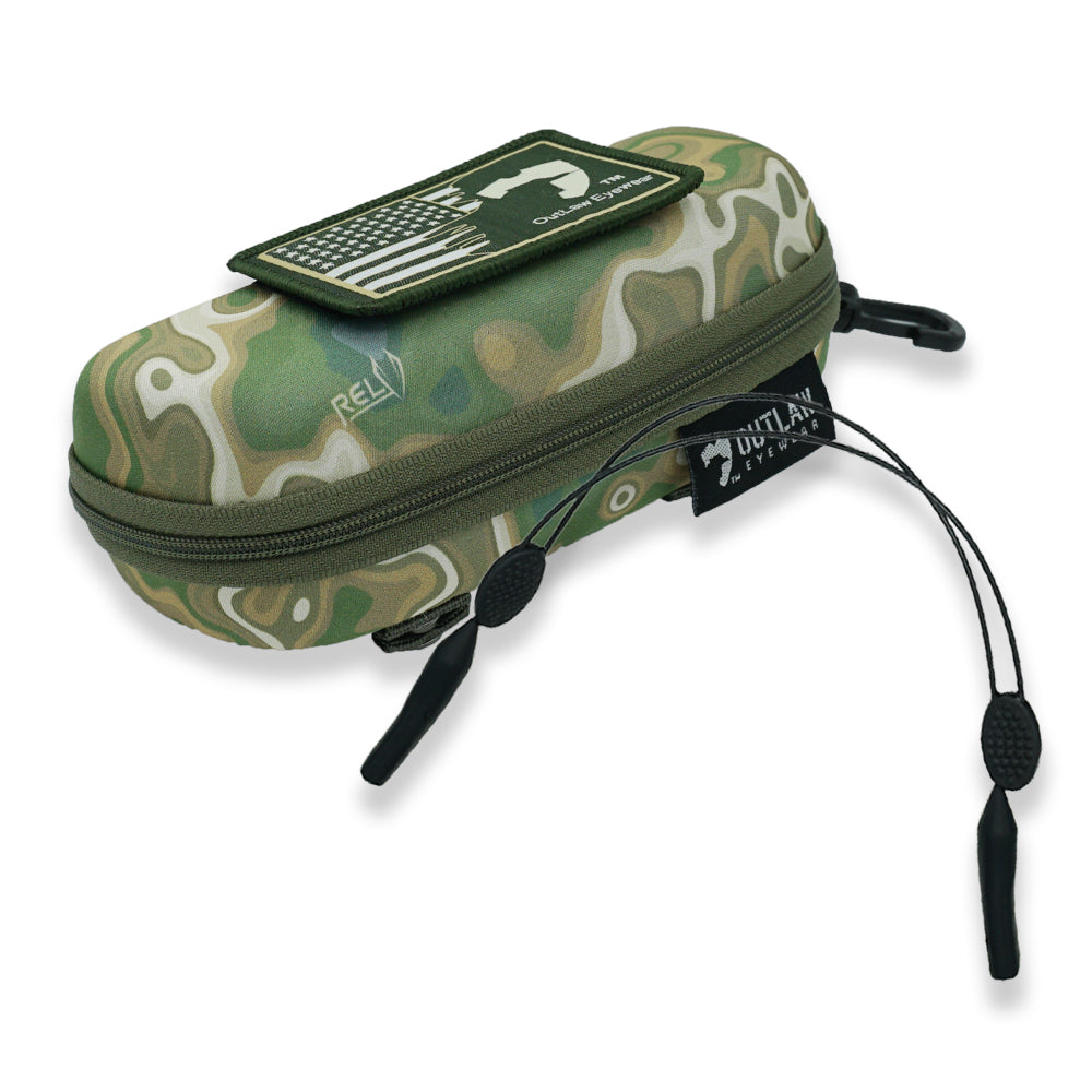 Relv Camo MOLLE Sunglass Case & Retaining Cord