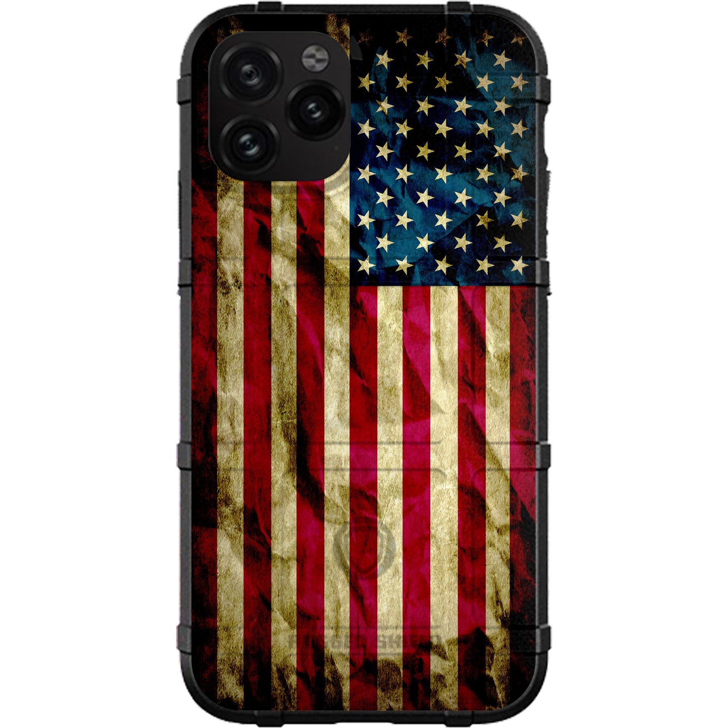 Old Glory, Red White Blue Weathered US American Flag Custom Printed Samsung Galaxy & Apple iPhone Case Design by EGO Tactical