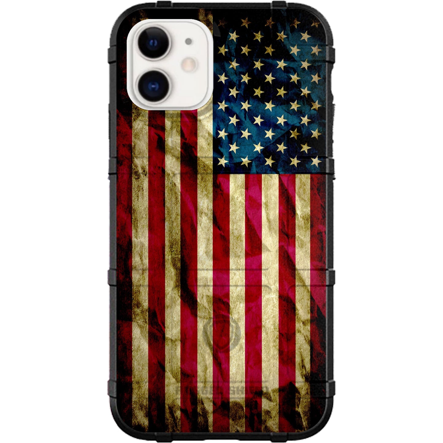 Old Glory, Red White Blue Weathered US American Flag Custom Printed Samsung Galaxy & Apple iPhone Case Design by EGO Tactical