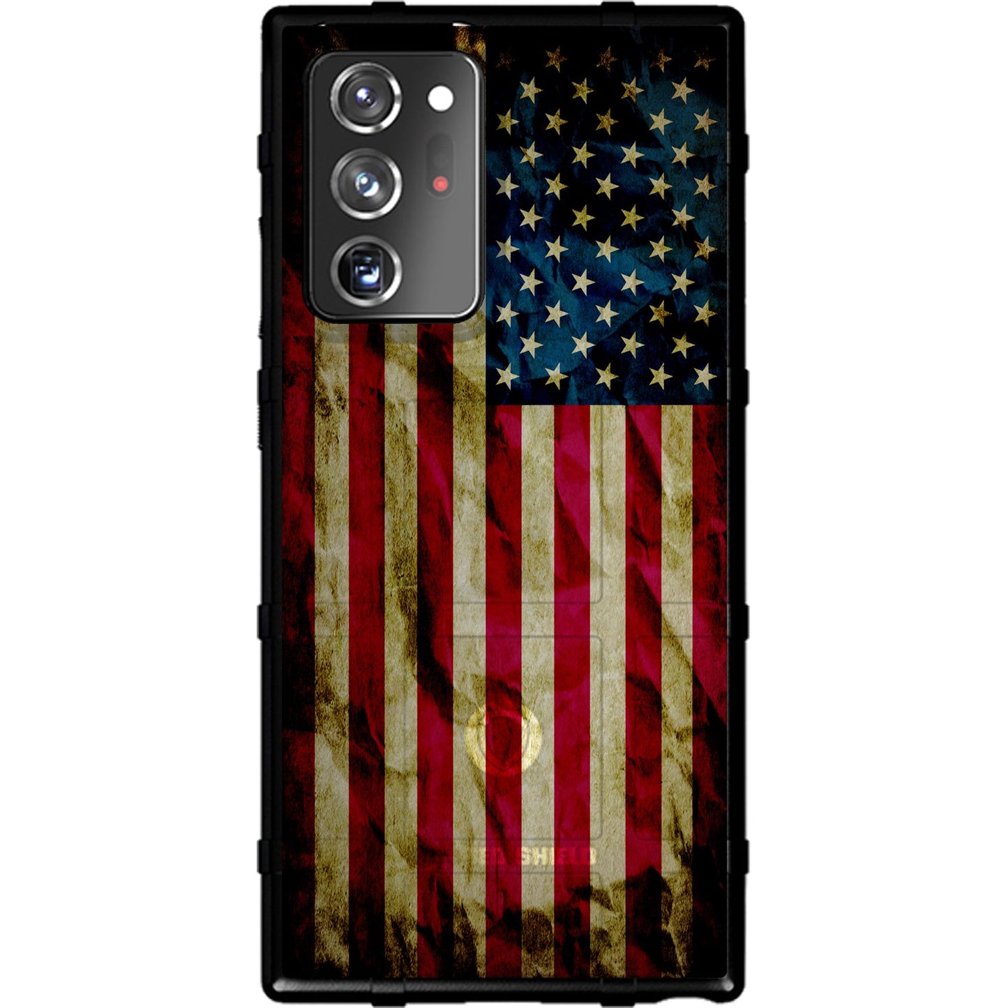 Old Glory, Red White Blue Weathered US American Flag Custom Printed Samsung Galaxy & Apple iPhone Case Design by EGO Tactical