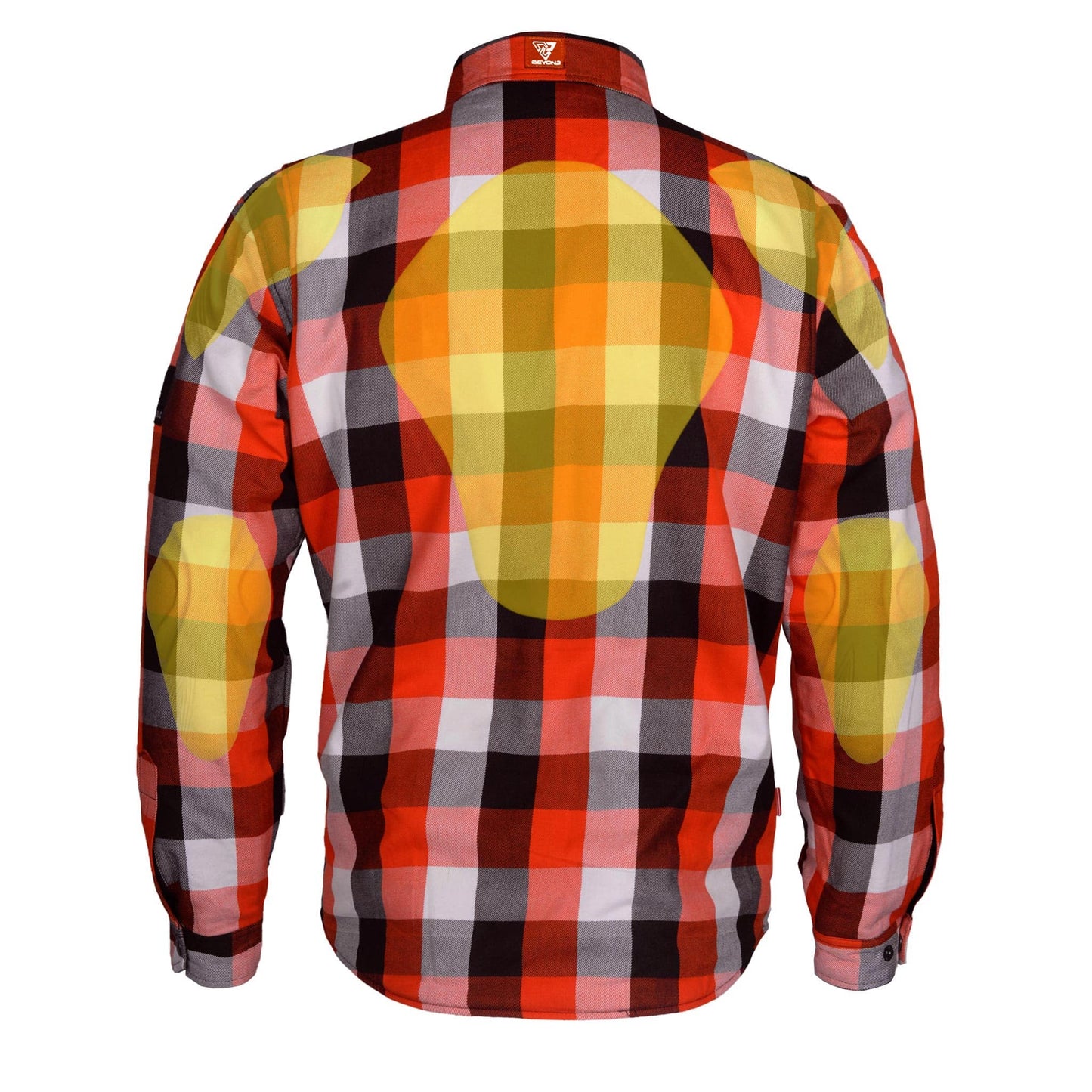 Protective Flannel Shirt - Red, Black, White Checkered with Pads