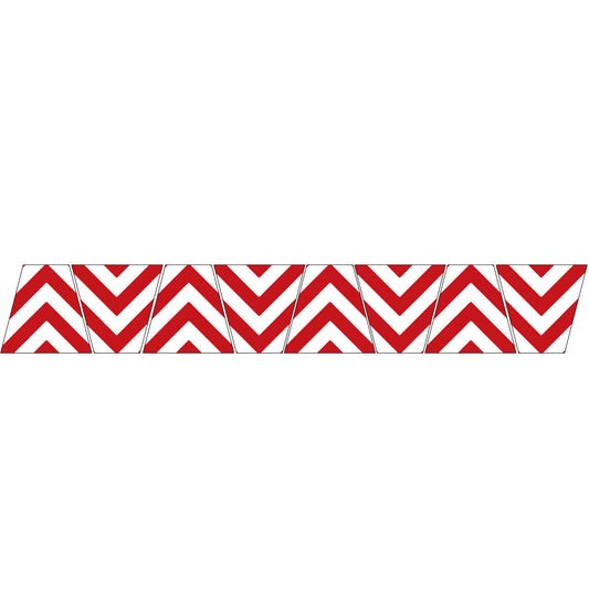 RED/WHITE CHEVRON STRIPE REFLECTIVE HELMET (TET) TETRAHEDRON 8 PACK