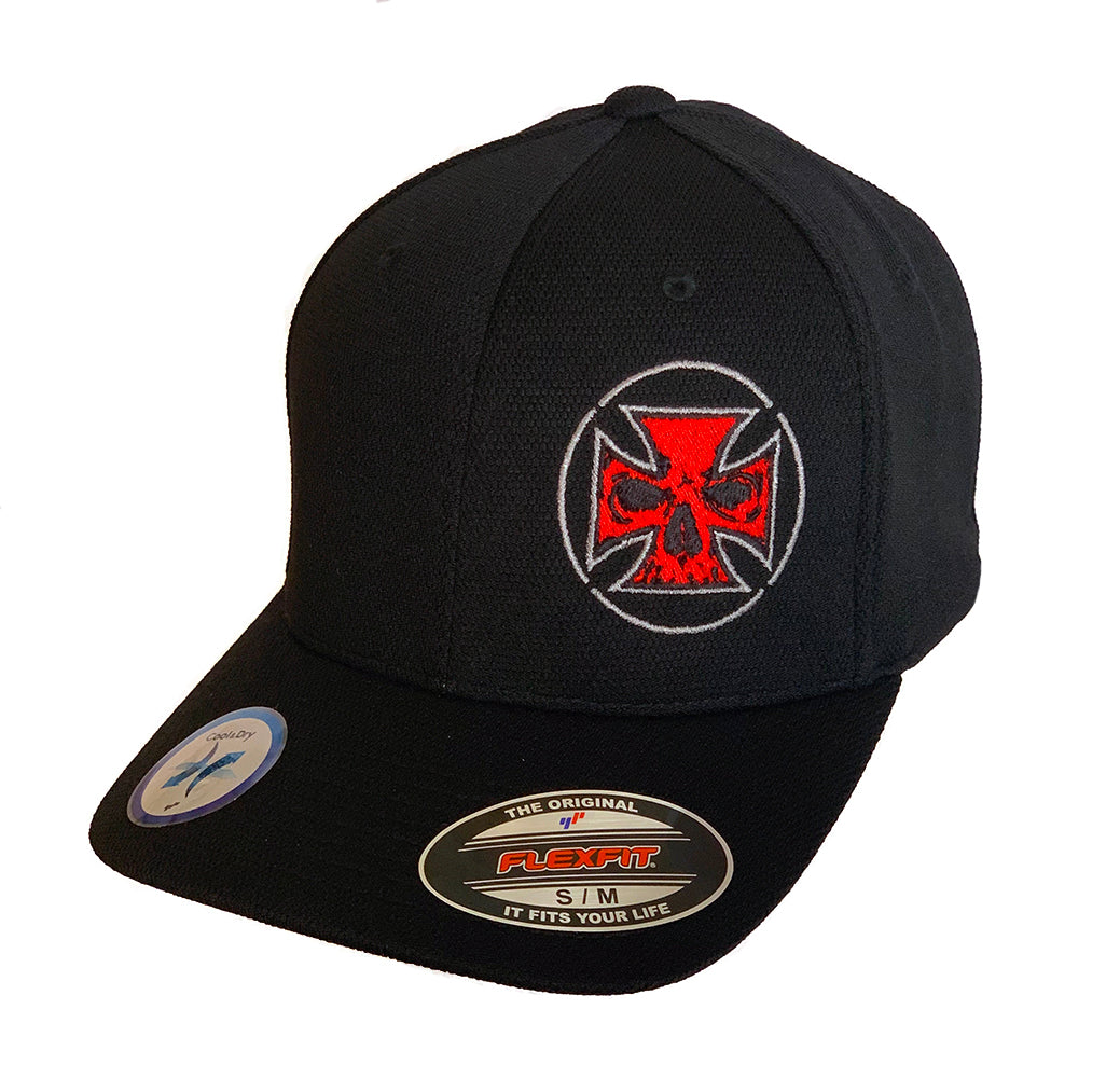 Flexfit "Never Fade" Red Maltese Cross Hat