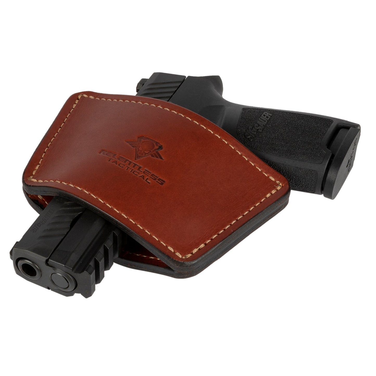 Dual Threat IWB / OWB Universal Belt Slide Holster | Made in USA | Ambidextrous Leather Holster