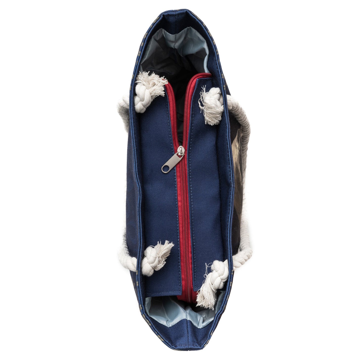 Rose Skull Navy Shoulder Beach Bag