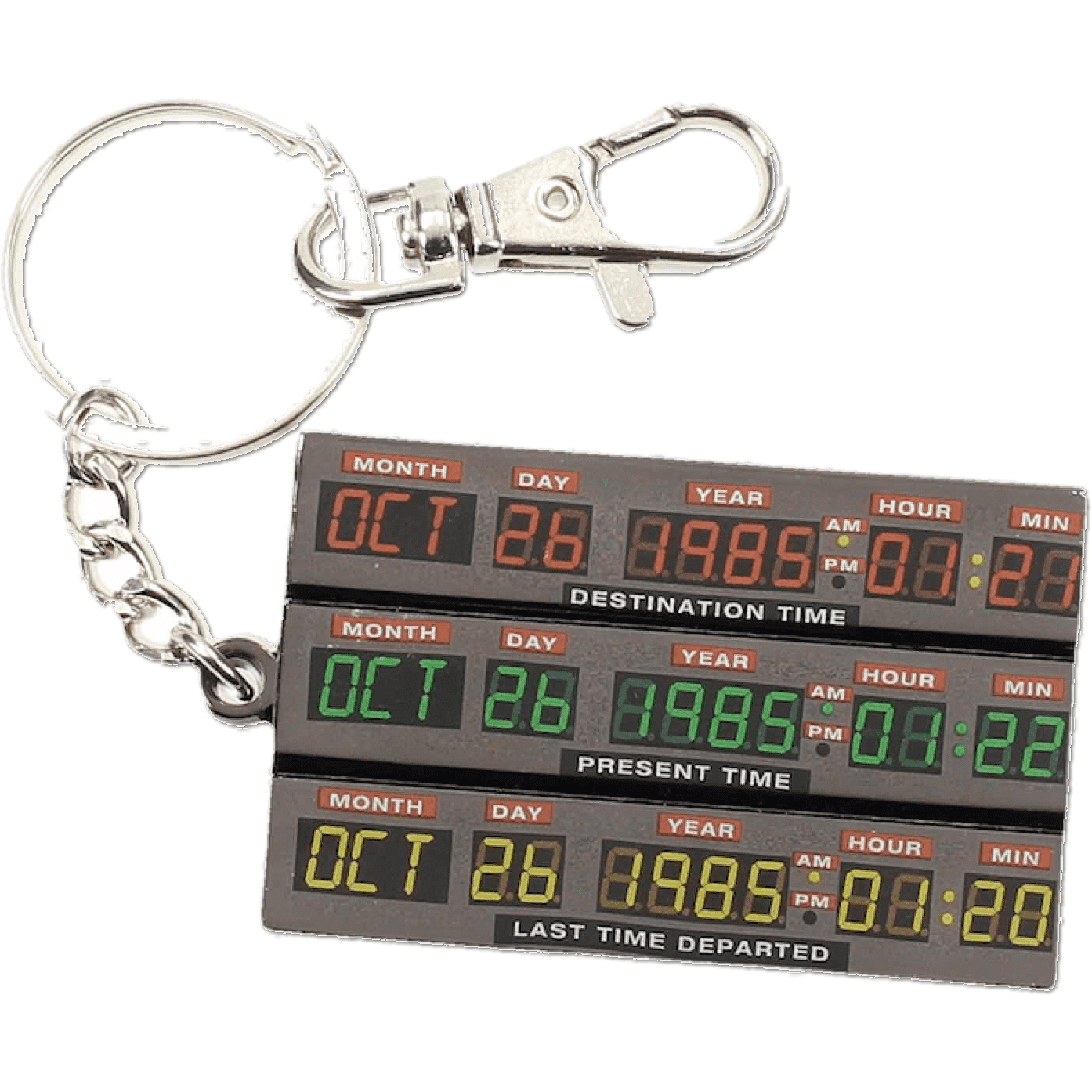 Back to the Future Time Circuits Metal Key Ring