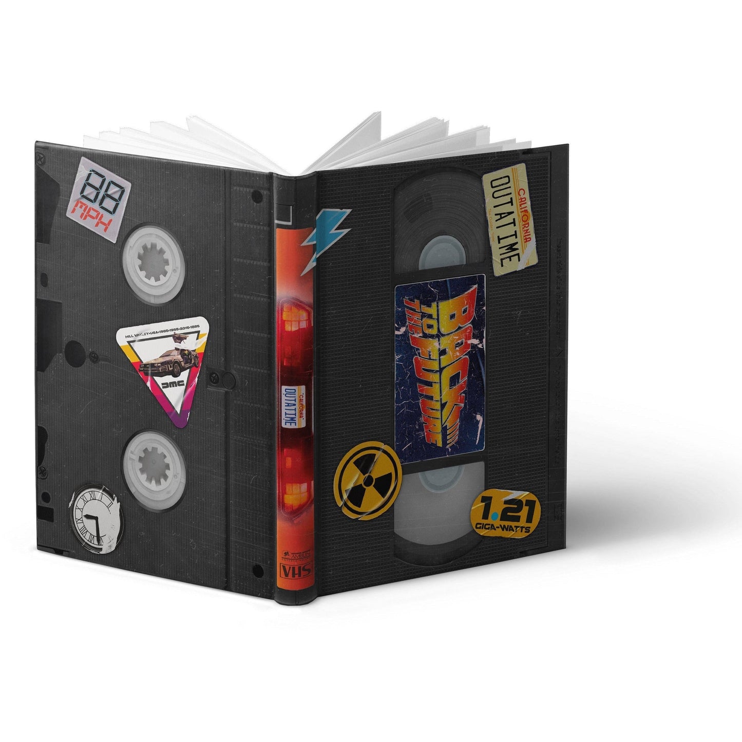 Back to the Future VHS-styled hardcover journal