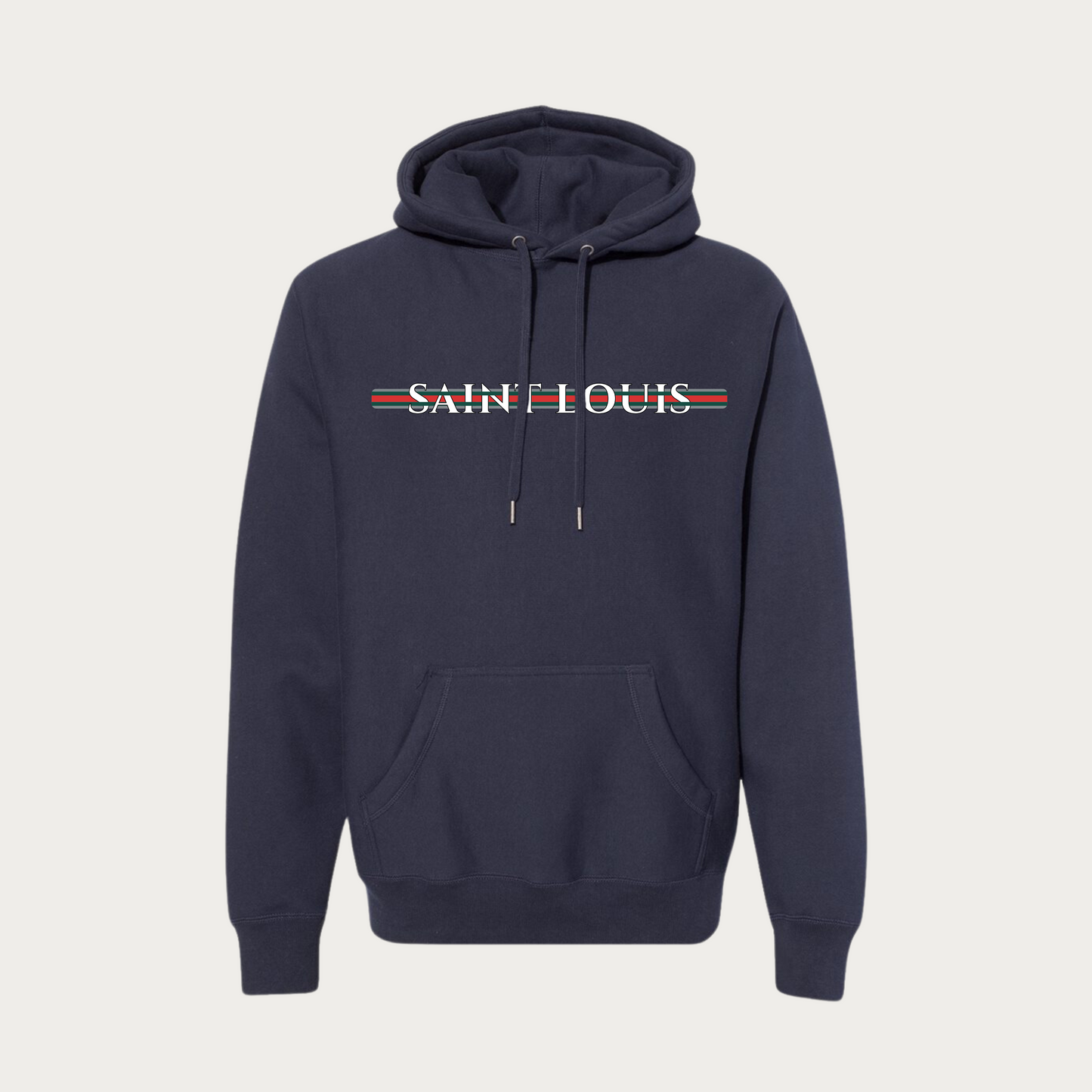 Striped Saint Louis Heavyweight Premium Crossgrain Hoodie