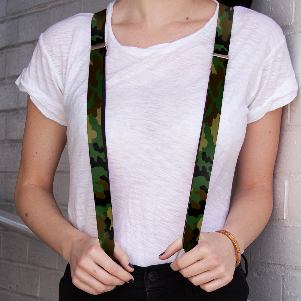 Suspenders - 1.0" - Camo Olive