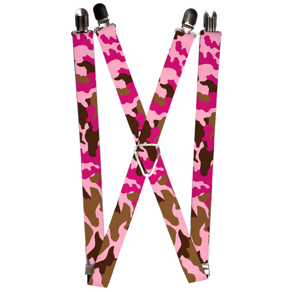 Suspenders - 1.0" - Camo Pink