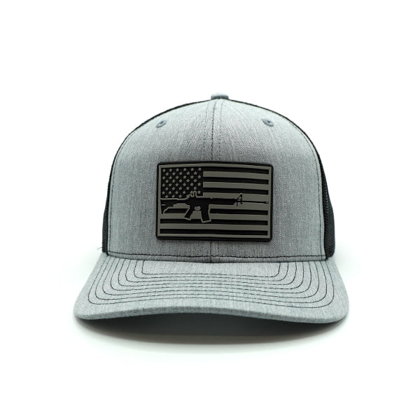 Midnight AR-15 Flag PVC Patch Hat