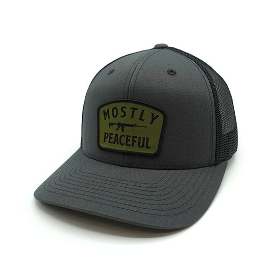 Mostly Peaceful Woven Patch Hat