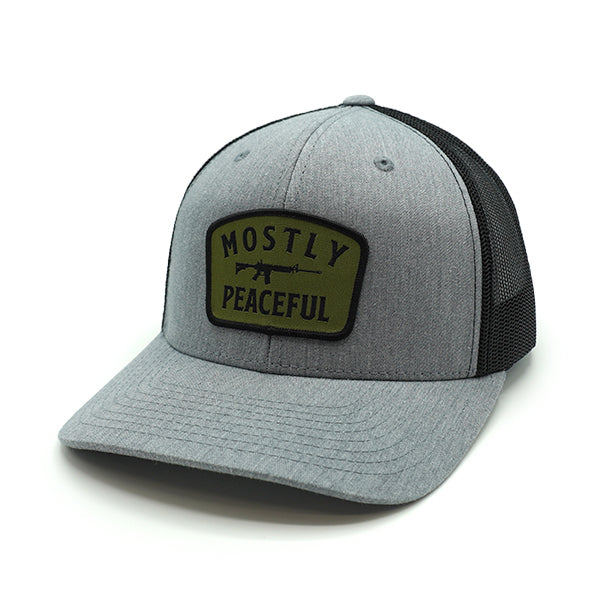 Mostly Peaceful Woven Patch Hat