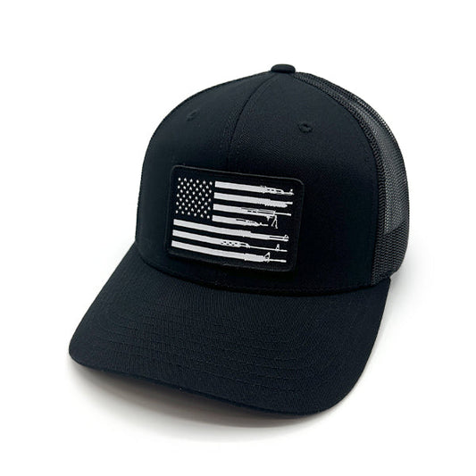 Firearm Flag Woven Patch Hat