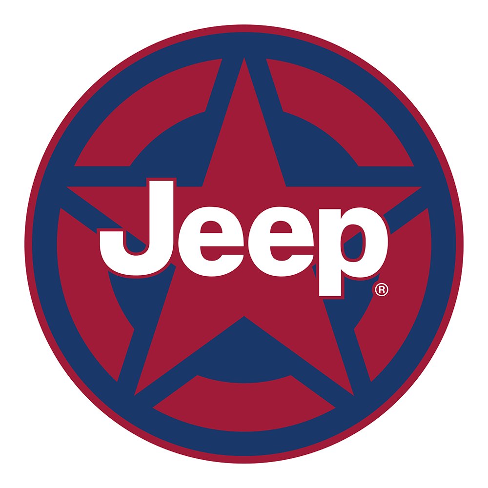 Sticker - Jeep® Star Red and Blue - Round