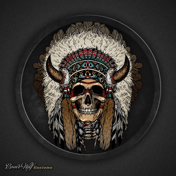 SKULL WARBONNET 108 - 5 Inch Decal