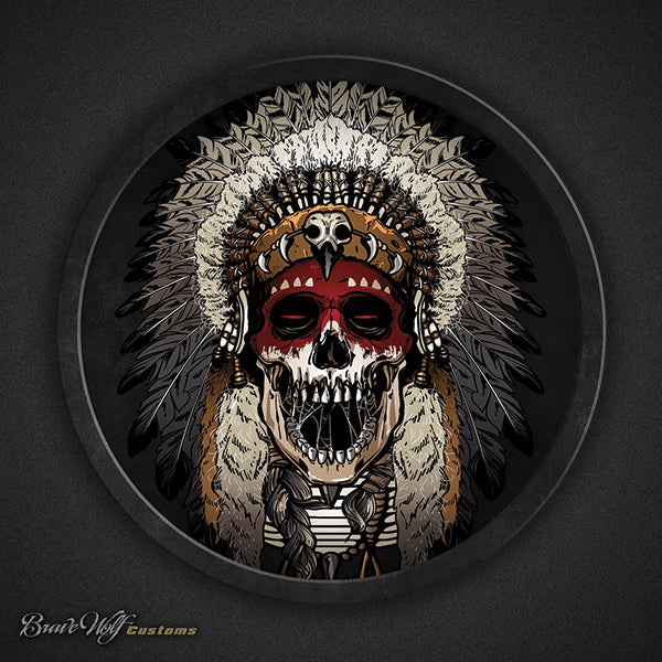 SKULL WARBONNET 122 - 5 Inch Decal