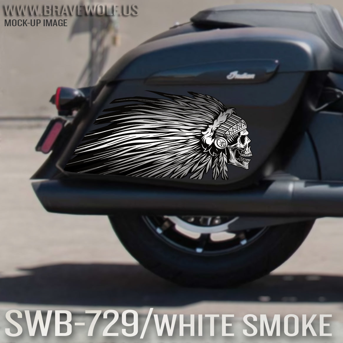 Indian Saddlebag Decals-SWB729-WhiteSmoke