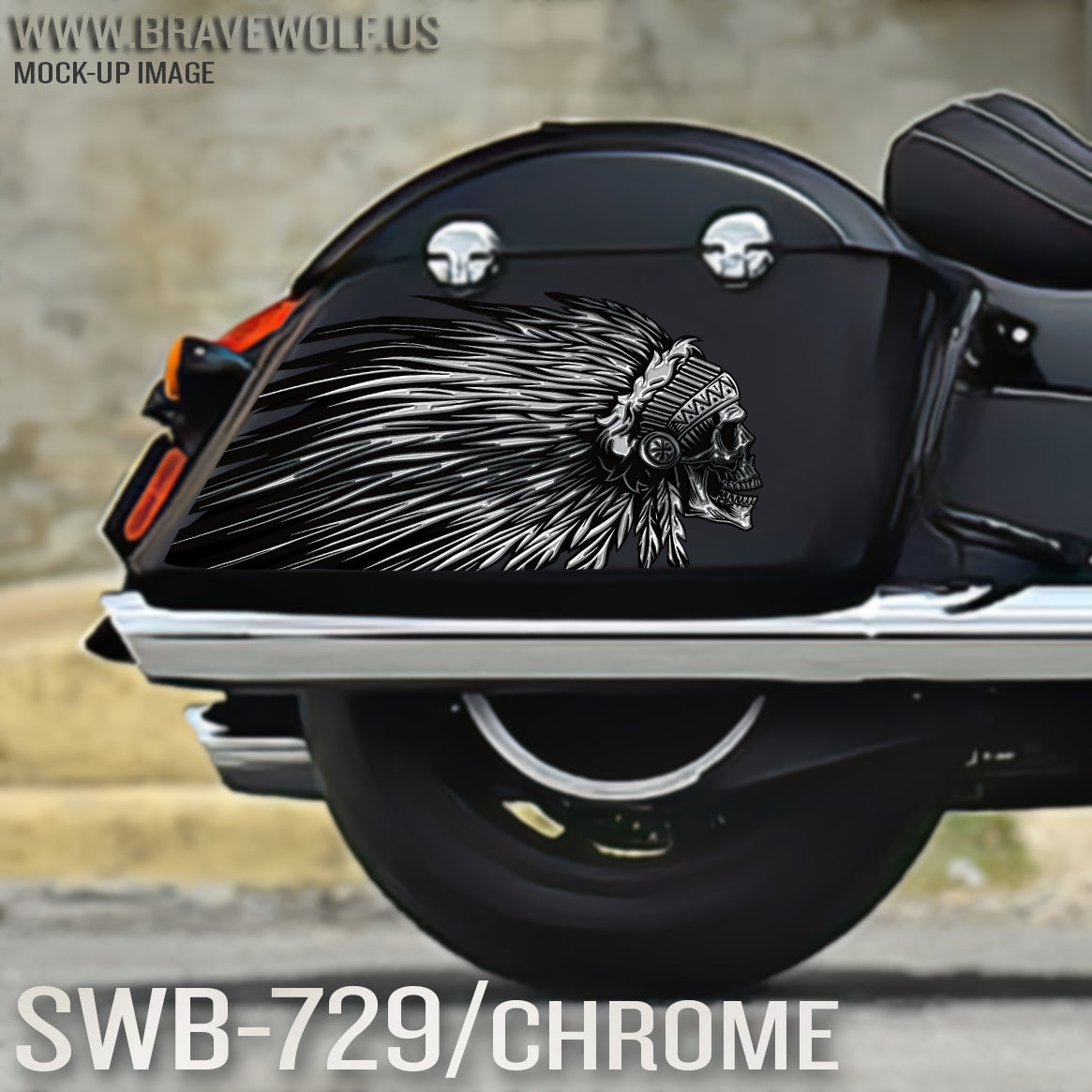 Saddlebag Decals-SWB729-Chrome