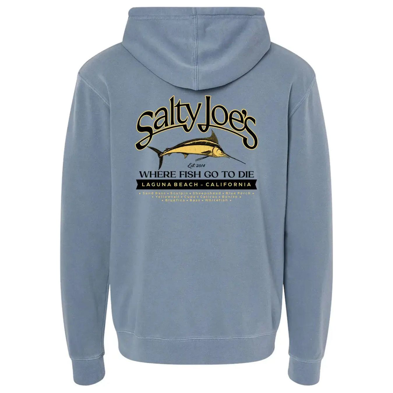 Salty Joe's Fish Count Pigment-Dyed Hoodie