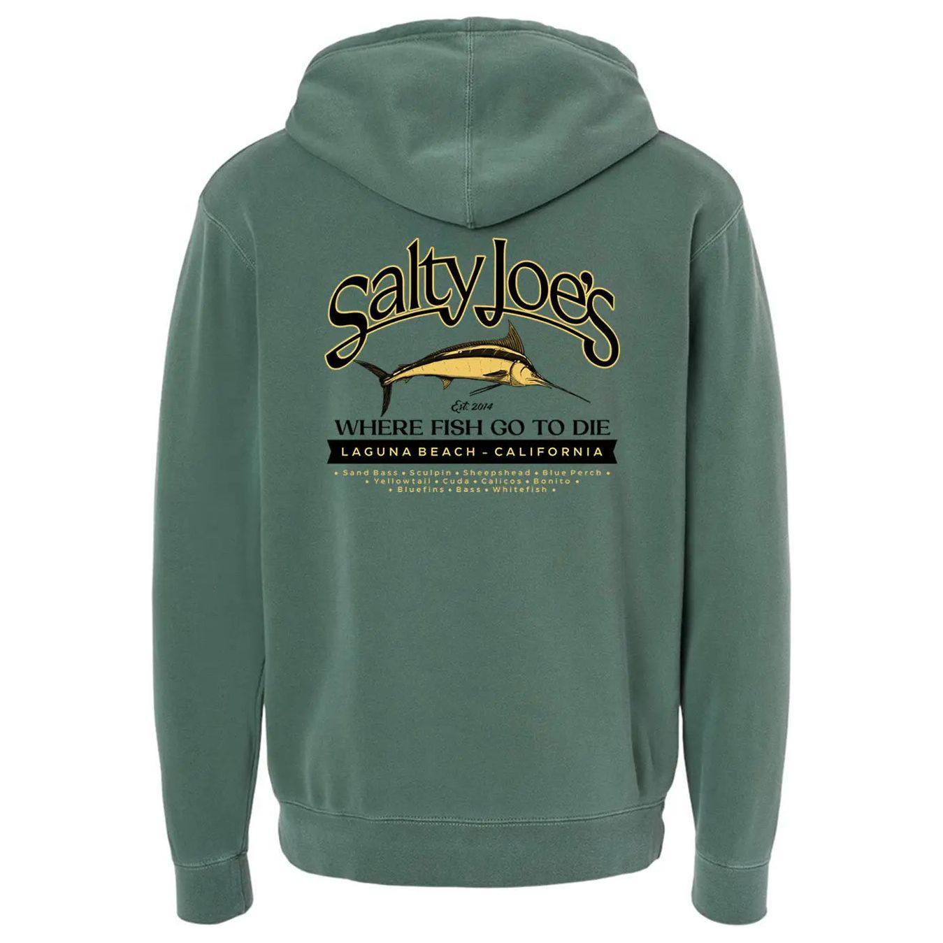 Salty Joe's Fish Count Pigment-Dyed Hoodie