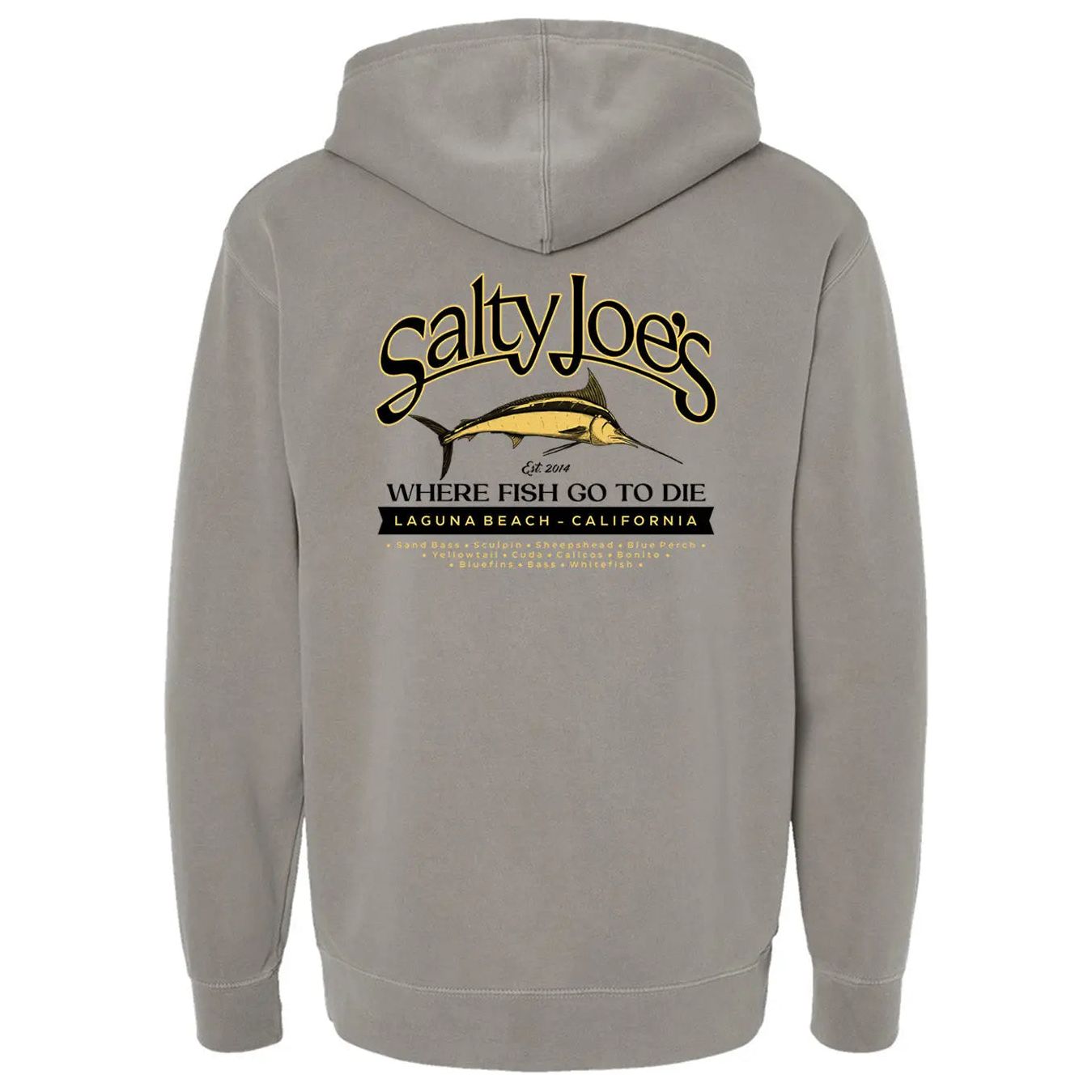 Salty Joe's Fish Count Pigment-Dyed Hoodie