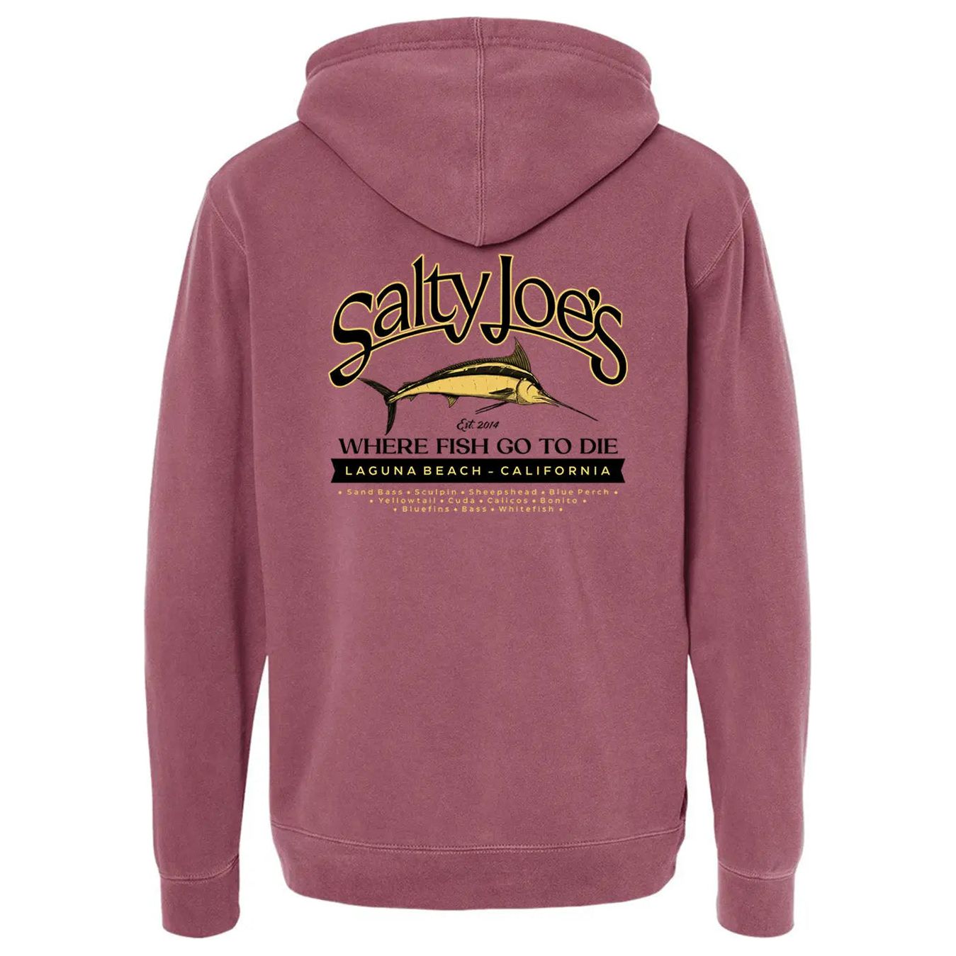 Salty Joe's Fish Count Pigment-Dyed Hoodie