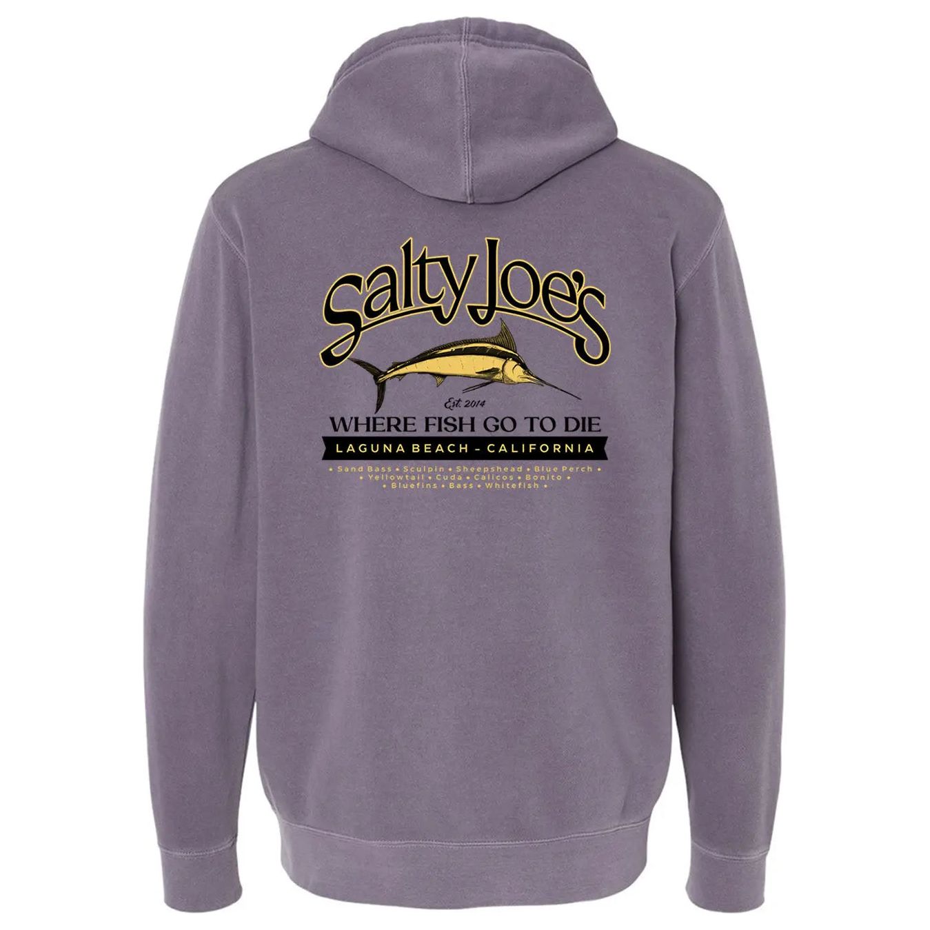 Salty Joe's Fish Count Pigment-Dyed Hoodie