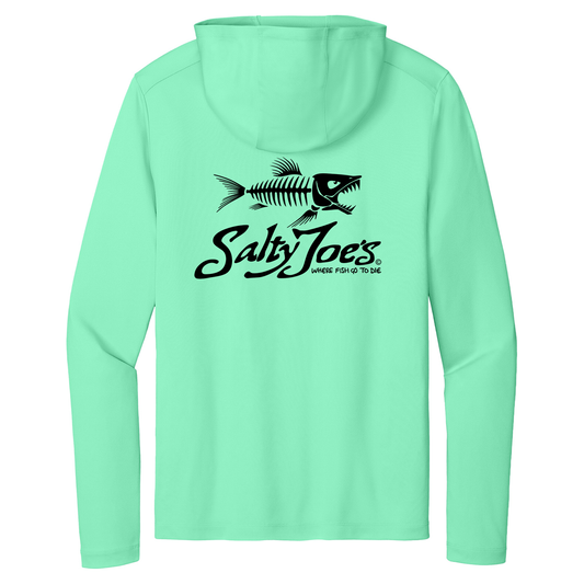 Salty Joe's Skeleton Fish Hooded Sun Shirt