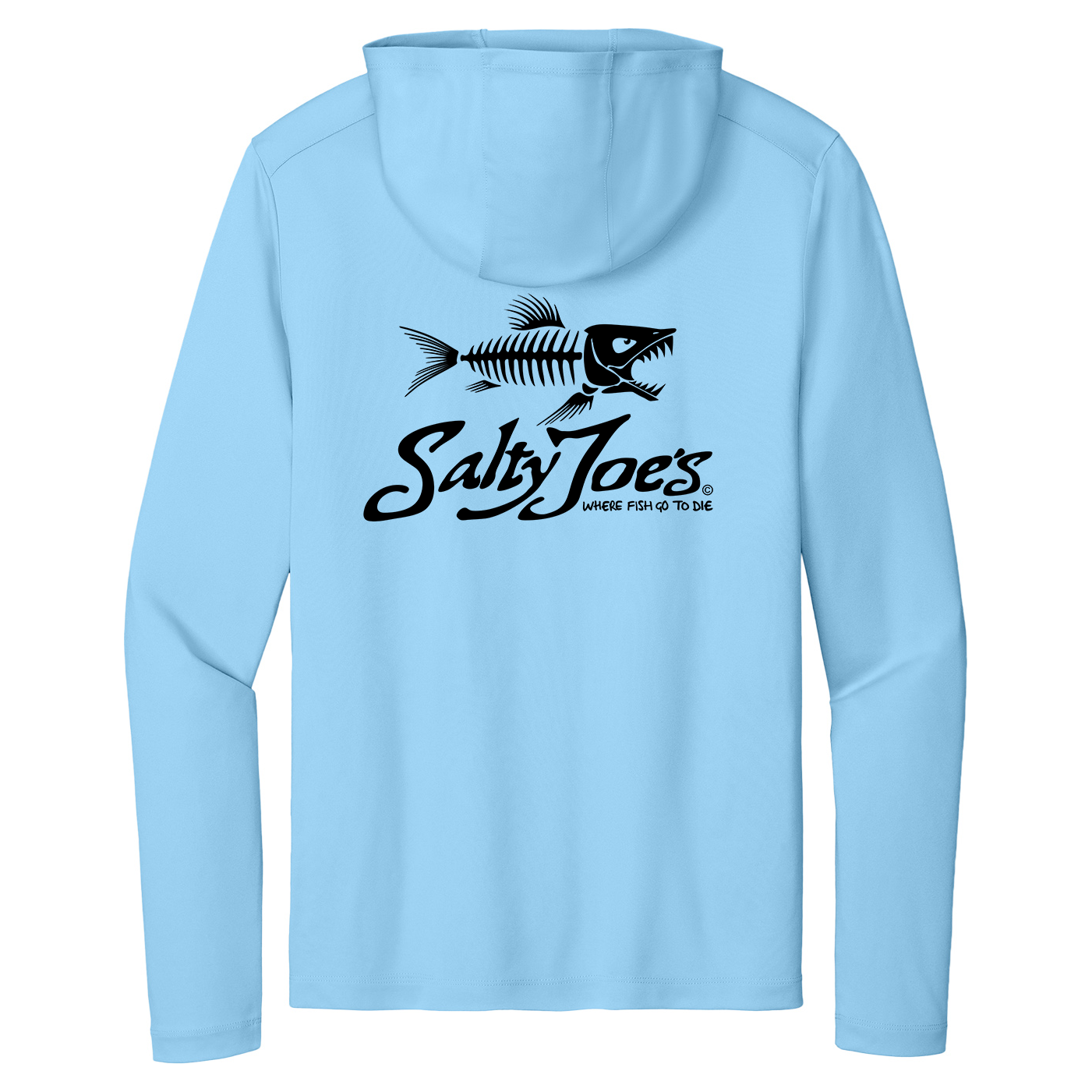 Salty Joe's Skeleton Fish Hooded Sun Shirt