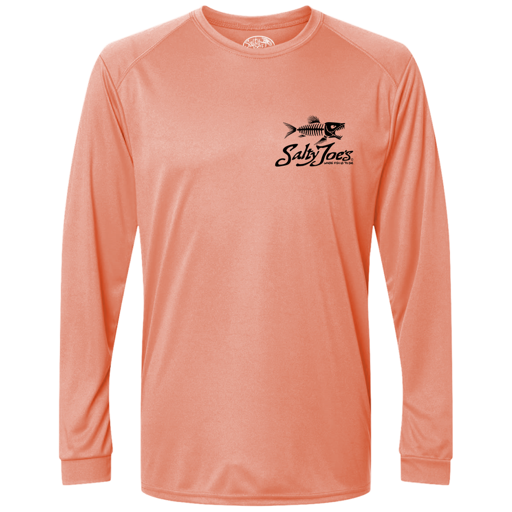 Salty Joe's Skeleton Fish Long Sleeve Sun Shirt