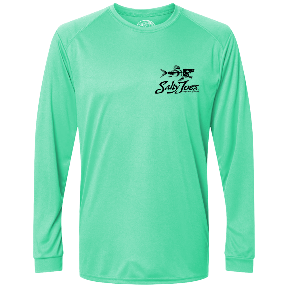 Salty Joe's Skeleton Fish Long Sleeve Sun Shirt