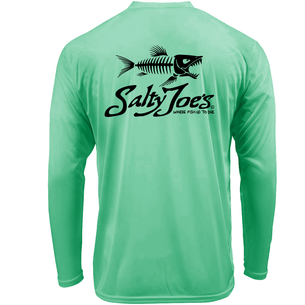 Salty Joe's Skeleton Fish Long Sleeve Sun Shirt