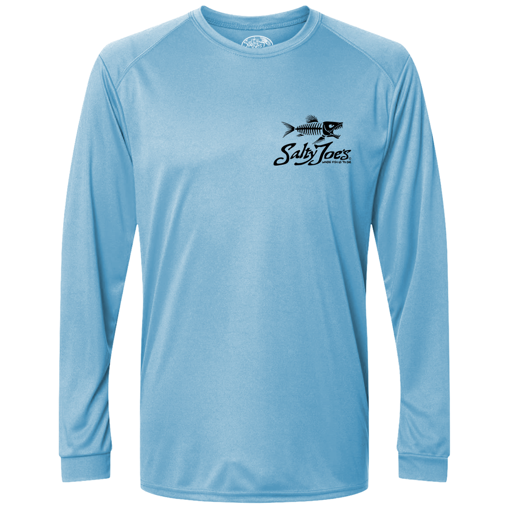 Salty Joe's Skeleton Fish Long Sleeve Sun Shirt