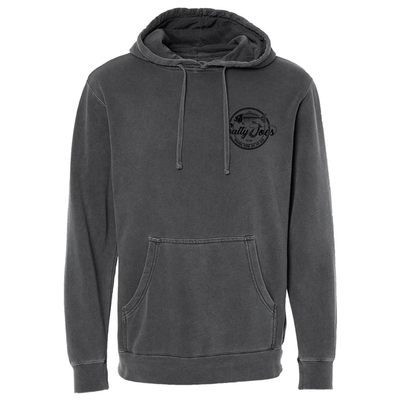 Salty Joe's Skeleton Hook Pigment-Dyed Fishing Hoodie