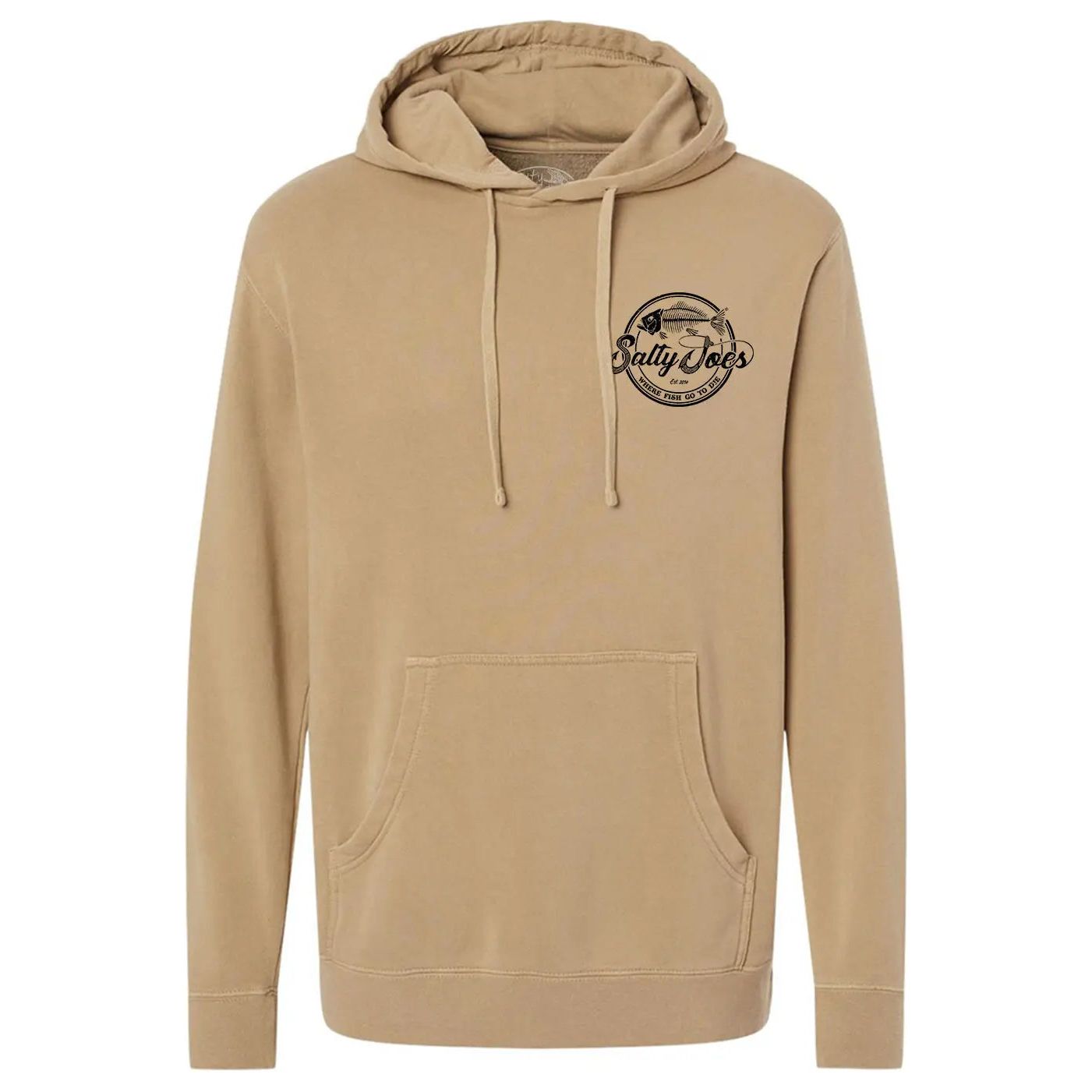 Salty Joe's Skeleton Hook Pigment-Dyed Fishing Hoodie