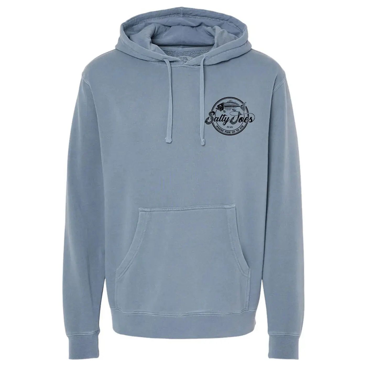 Salty Joe's Skeleton Hook Pigment-Dyed Fishing Hoodie