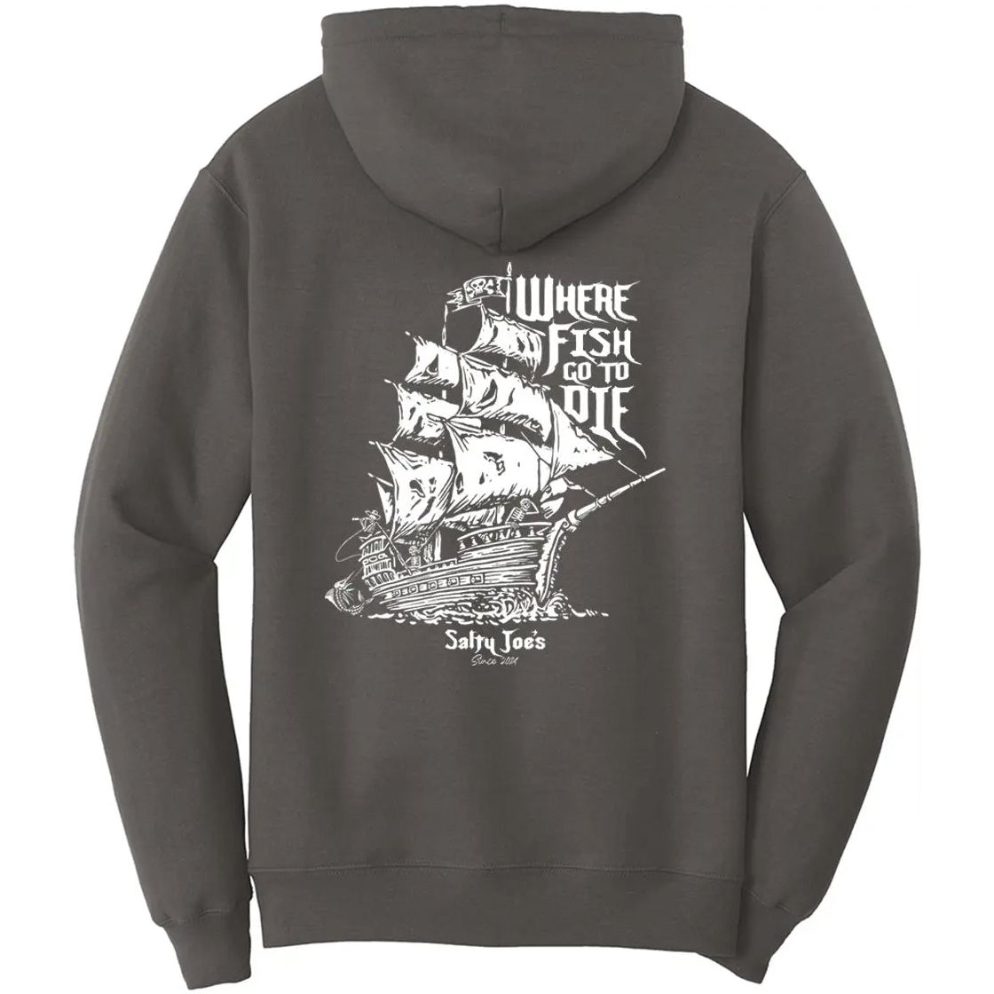 Salty Joe's Skeleton Ship Fishing Hoodie