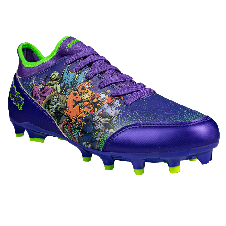 Scooby-Doo 'Unmasked' Purple Football Cleats - Velocity 3.0 by Phenom Elite