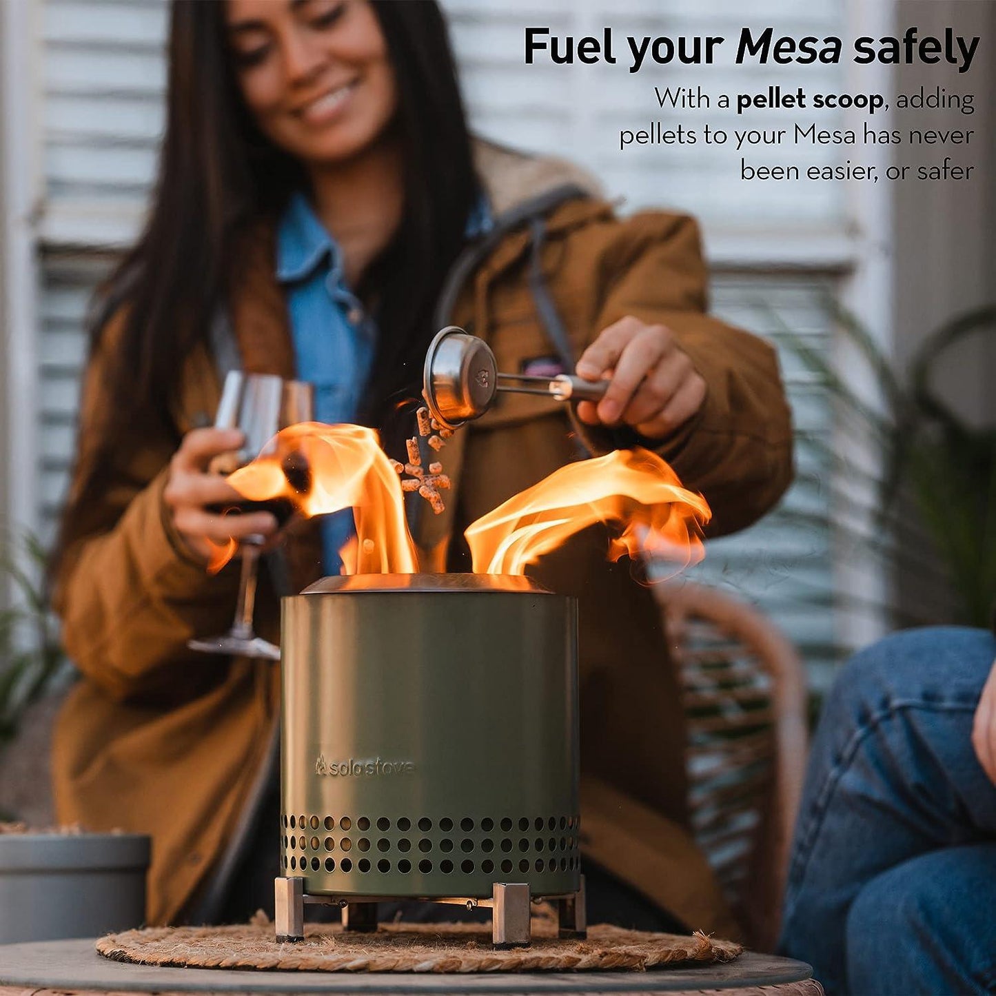 Solo Stove Mesa/Mesa XL Accessory Pack | Incl. 4 Stainless Steel Mini Sticks + Stick Rests, Pellet Scoop, Mesa Lid, Carry Case, Accessories for Outdoor Fire Pit