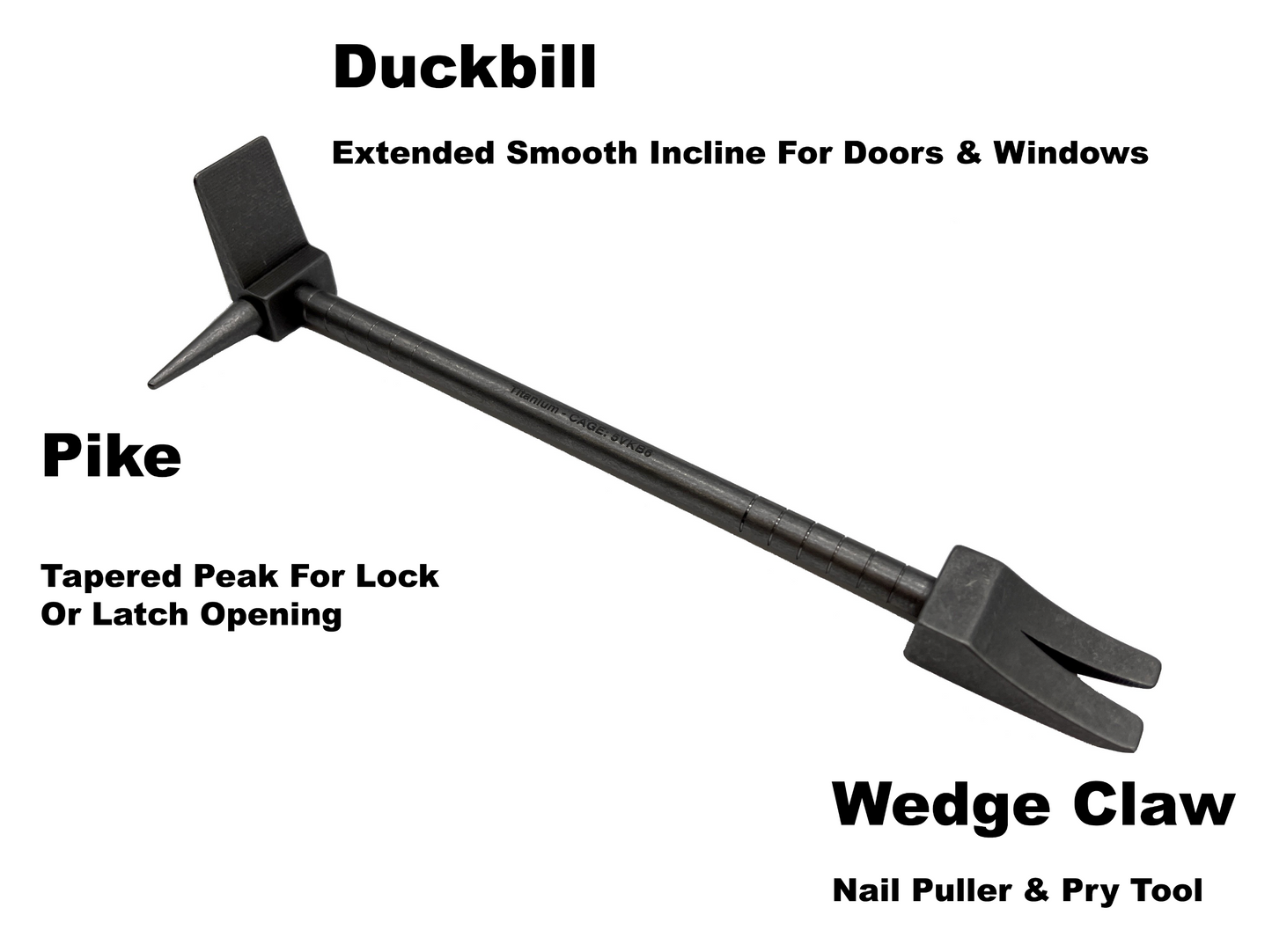 8" Ti Hooligan Forced Entry Tool - Titanium 🔥 Sale 🔥