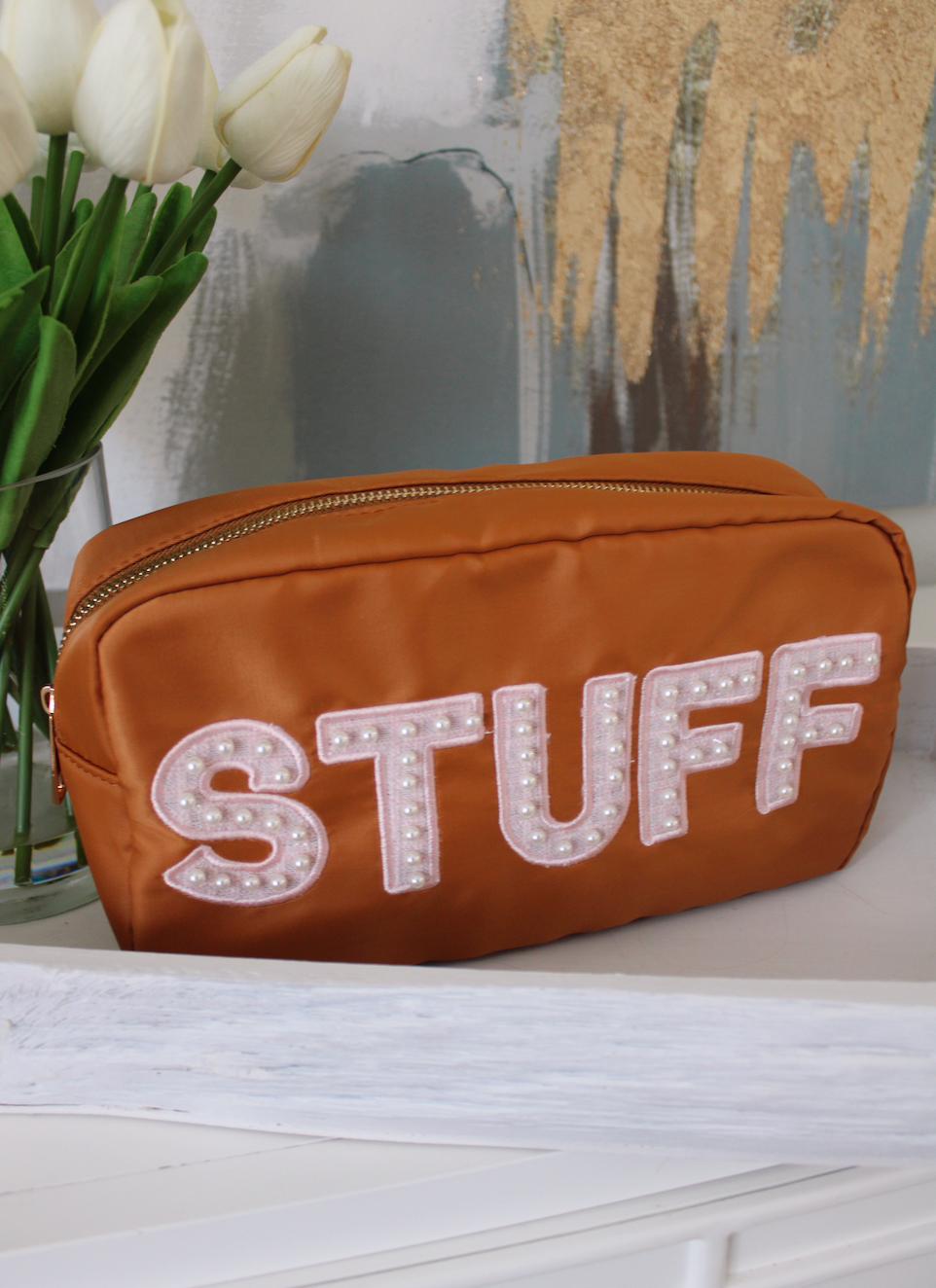 Stuff Large Makeup Bag - Chocolate