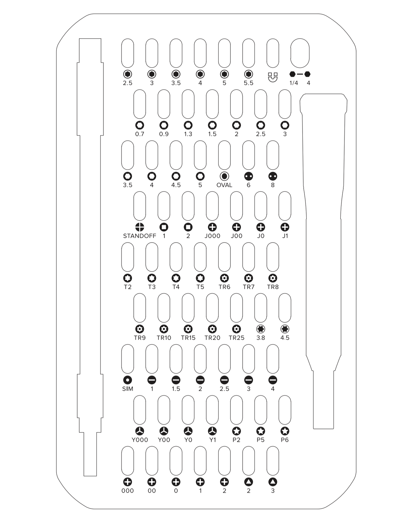 Mako Driver Kit - 64 Precision Bits For Precision Electronics Repair