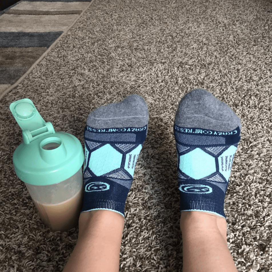 Navy & Mint - Elite Running Socks