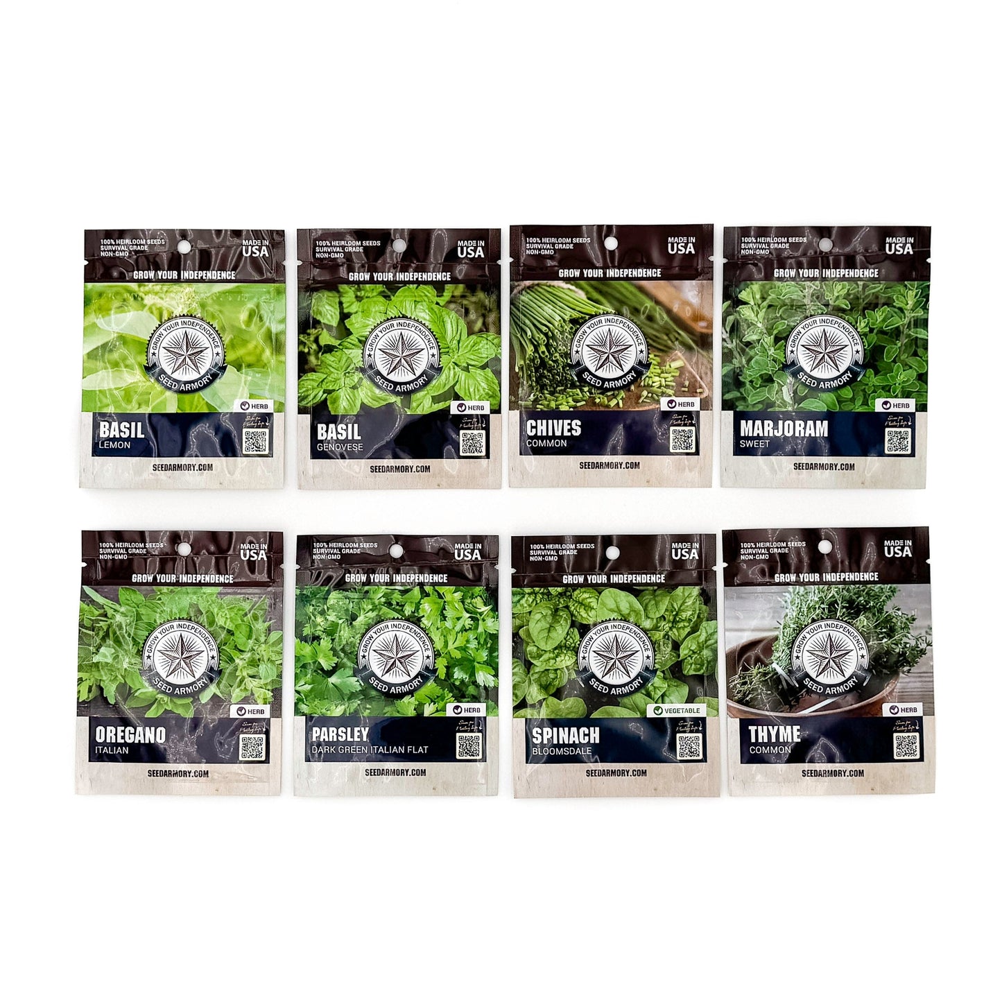 Winter Windowsill Vault - 8 Heirloom Seed Herb Varieties