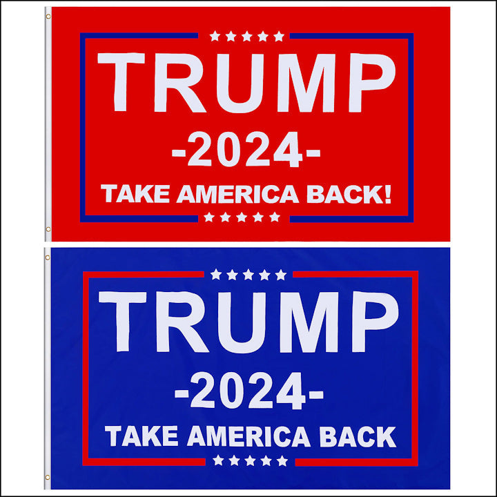 Trump 2024 Flag - Red / Blue