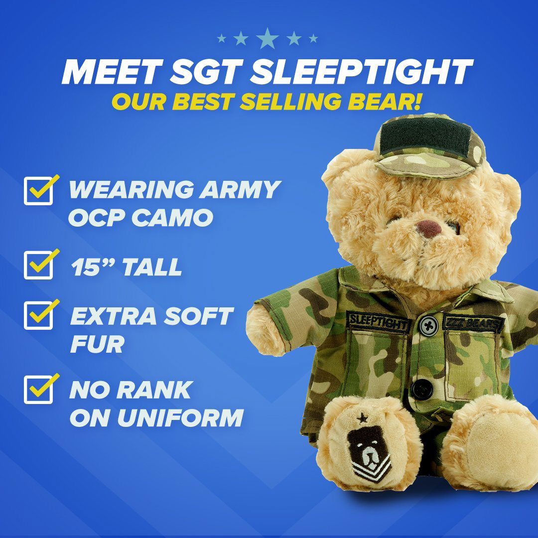 Sgt. Sleeptight -  Army Teddy Bear